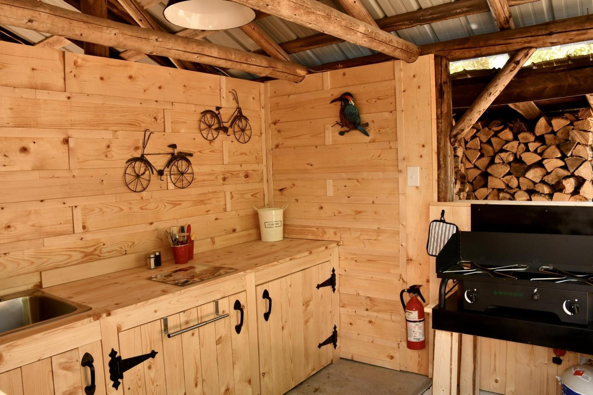 Domaine Le Bostonnais - Le Village En Bois Rond La Tuque Bagian luar foto
