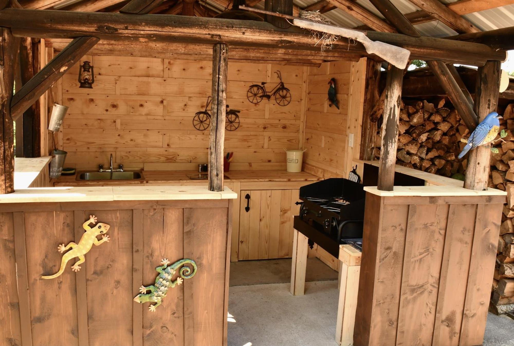 Domaine Le Bostonnais - Le Village En Bois Rond La Tuque Bagian luar foto