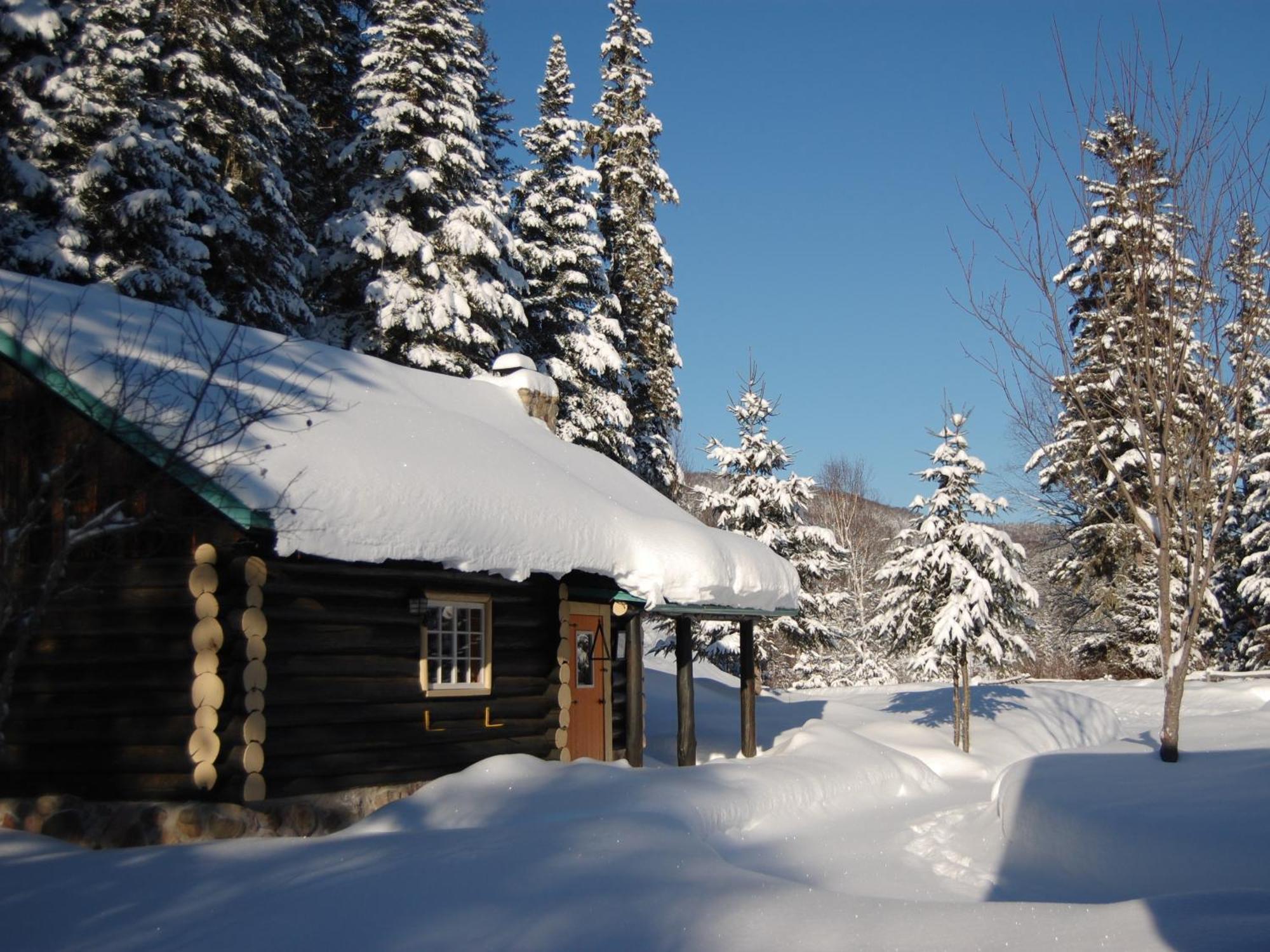 Domaine Le Bostonnais - Le Village En Bois Rond La Tuque Ruang foto